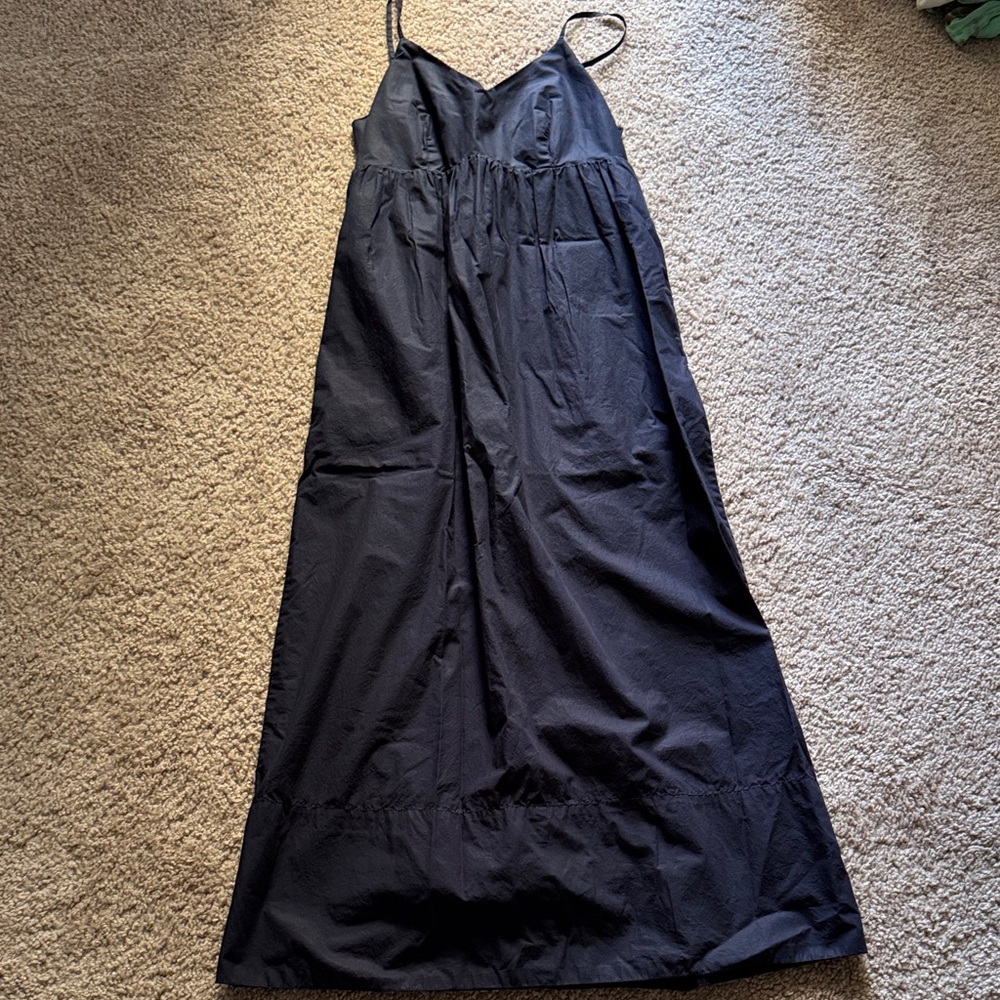Quince Elegant Black Sleeveless Maxi Dress